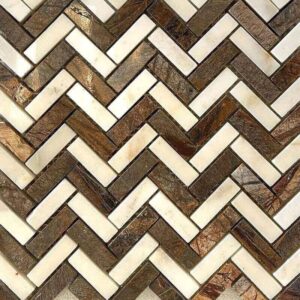 Zig Zag Glossy Porcelain Mosaic