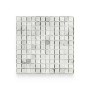 1×1 Calacatta Gold Honed Square Mosaic