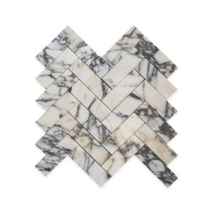 1.25×4 Viola Honed Herringbone Mosaic