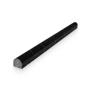 0.75×12 Nero Marquina Polished Bullnose Trim