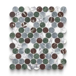 Blended Round Tropic Mixed Finish Mosaic