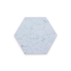10×10 Carrara White Honed Hexagon Tile